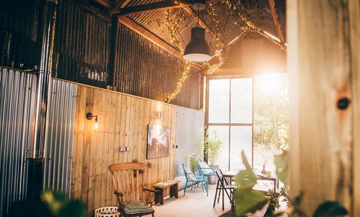 The glamping barn at Nantseren